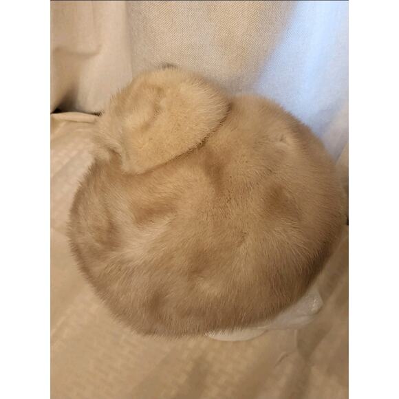 Vintage Mink Fur Hat Brown 22 in Circumference Classic Winter Wear - Picture 6 of 8